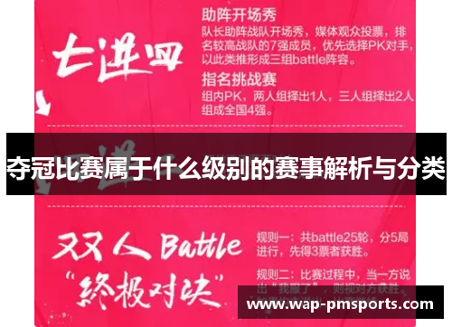 夺冠比赛属于什么级别的赛事解析与分类
